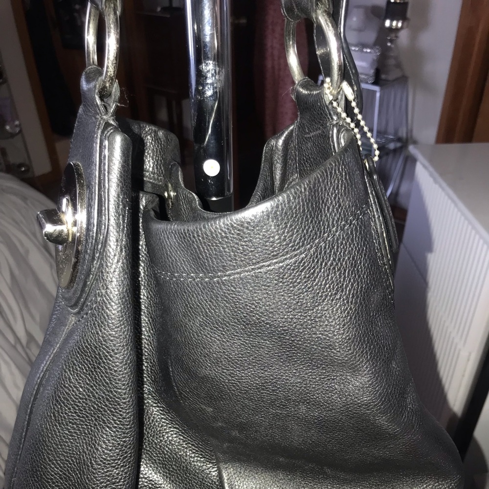 Leather Coach handbag